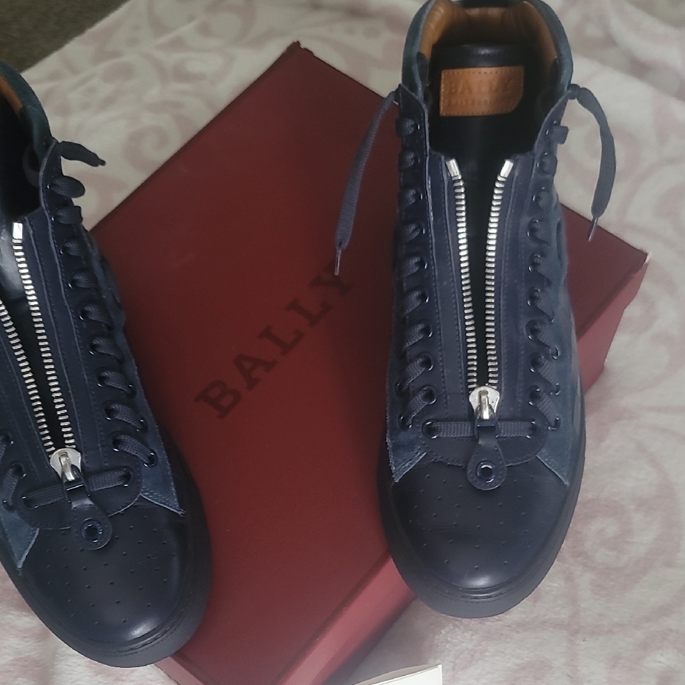 Bally Navy Blue Sneakers